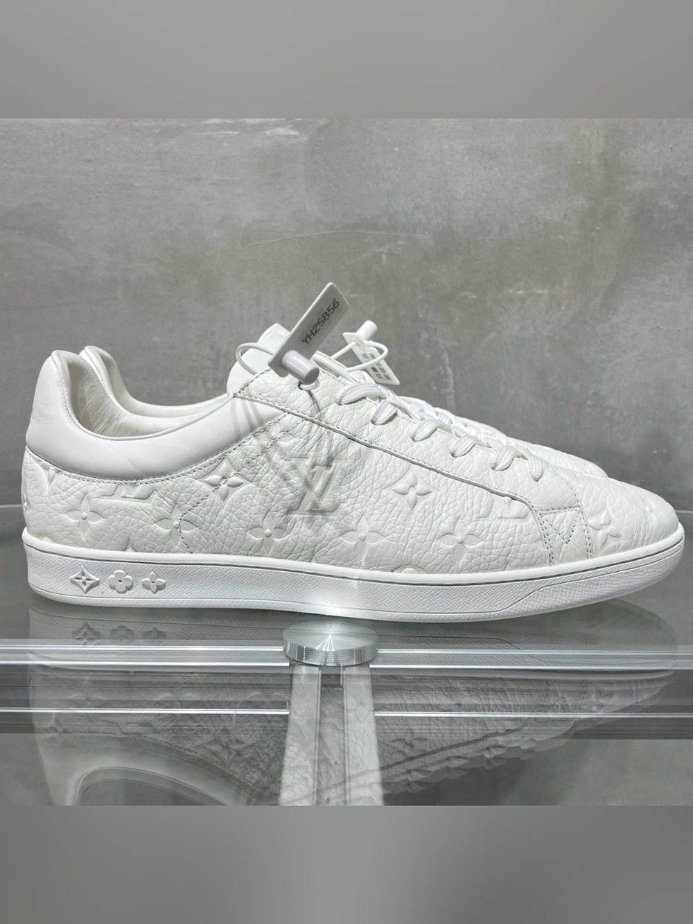 Louis Vuitton White Embossed Monogram Leather Sneaker